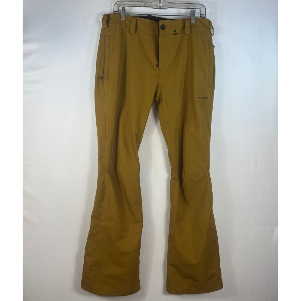 Volcom Carbon Snowboard Pants Mens Medium Mustard Yellow 15K Waterproof G1352014